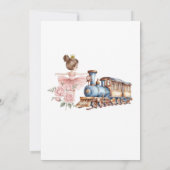 Gezamenlijke verjaardag van trein en ballerina kaart (Achterkant)