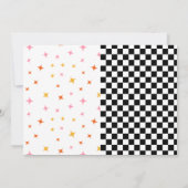 Gezamenlijke Verjaardag Zusje Groovy Dubbele Vieri Kaart (Achterkant)