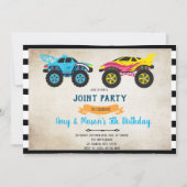 Gezamenlijke verjaardagsuitnodiging voor Monstervr Kaart (Voorkant)