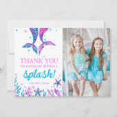 Gezamenlijke Verjaardagszusters Zeemeermin Dank u  Bedankkaart (Voorkant)