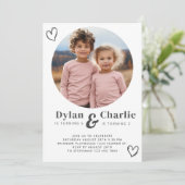 Gezamenlijke Verwant Portret Foto Minimale Boho Ve Kaart (Staand voorkant)