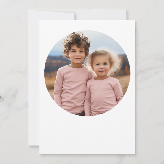 Gezamenlijke Verwant Portret Foto Minimale Boho Ve Kaart (Achterkant)