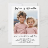 Gezamenlijke Verwant Portret Foto Minimale Boho Ve Kaart (Voorkant)