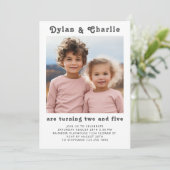 Gezamenlijke Verwant Portret Foto Minimale Boho Ve Kaart (Staand voorkant)