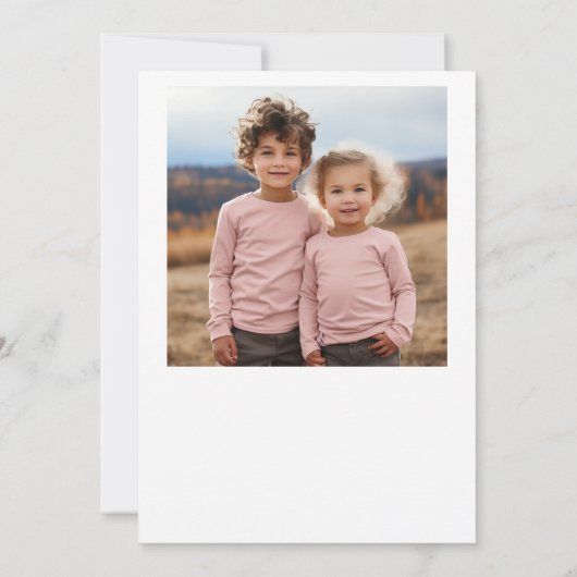 Gezamenlijke Verwant Portret Foto Minimale Boho Ve Kaart (Achterkant)