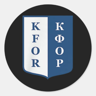 Gezamenlijke vredesoperatie Yug van de KFOR-vredes Ronde Sticker