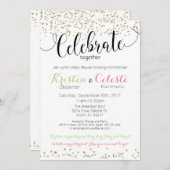 Gezamenlijke Vrienden Gecombineerd Baby shower Uit Kaart (Voorkant / Achterkant)