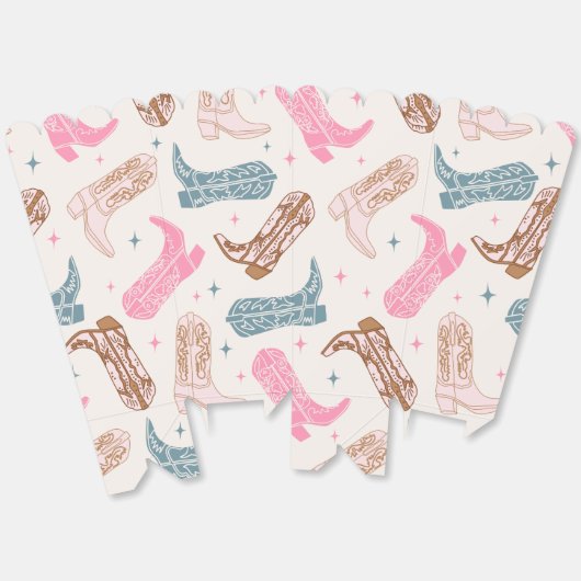 Gezamenlijke Westerne verjaardagsfeestje Popcorn B Bedankdoosjes (Ongevouwen)