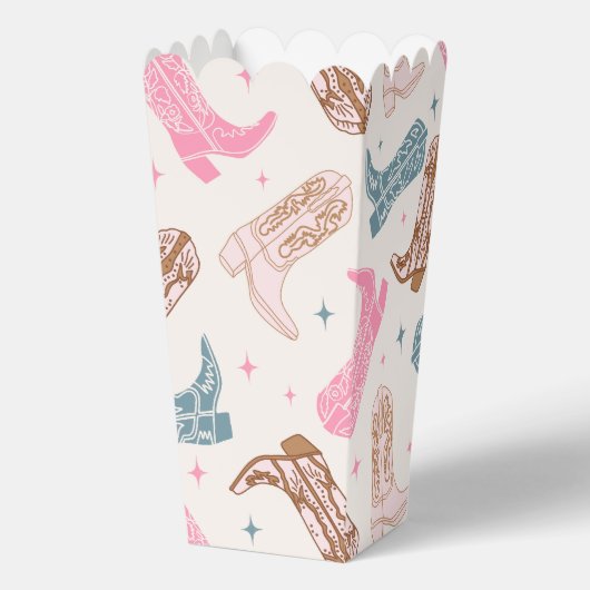 Gezamenlijke Westerne verjaardagsfeestje Popcorn B Bedankdoosjes (Voorkant)