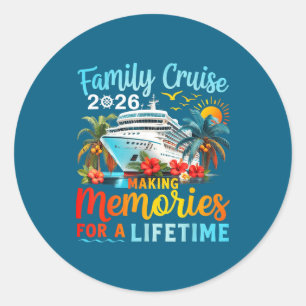 Gezamilyke Cruise 2026 Vakantie Zomer Ronde Sticker