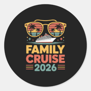 Gezamilyke Cruise 2026 Zeilen 2 Ronde Sticker