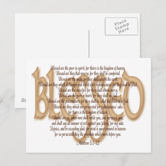 Gezegd - Beatitudes Briefkaart (Voorkant / Achterkant)