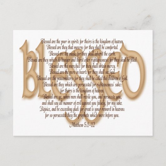 Gezegd - Beatitudes Briefkaart (Voorkant)