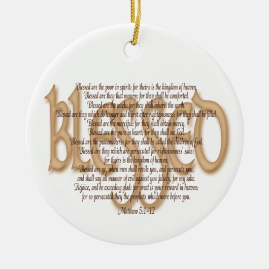Gezegd - Beatitudes Keramisch Ornament (Voorkant)