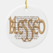Gezegd - Beatitudes Keramisch Ornament (Achterkant)