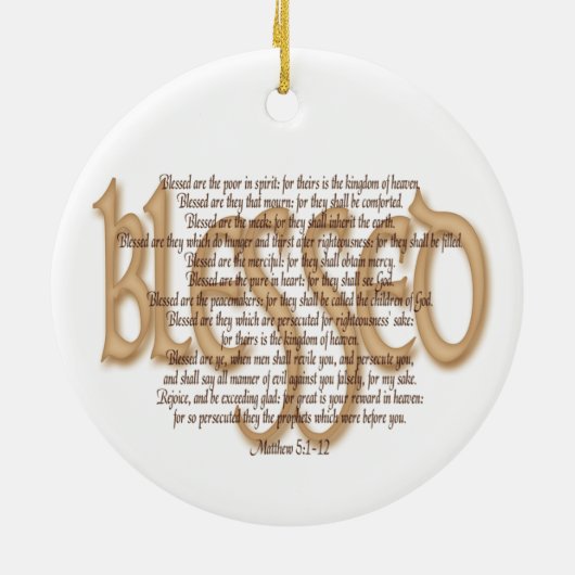 Gezegd - Beatitudes Keramisch Ornament (Achterkant)