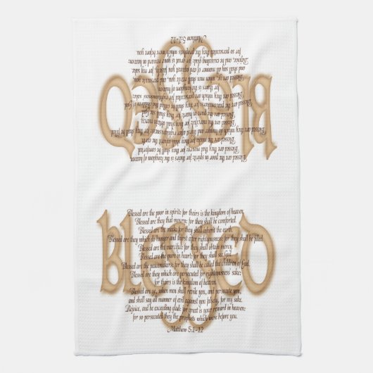 Gezegd - Beatitudes Theedoek (Verticaal)