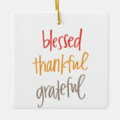 Gezegd dankbaar dankbaar keramisch ornament (Voorkant)
