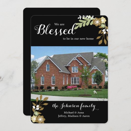 Gezegd dat je in New Home Announding bent Kaart (Voorkant / Achterkant)