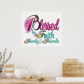 Gezegd door Faith Family Friends Poster (Keuken)