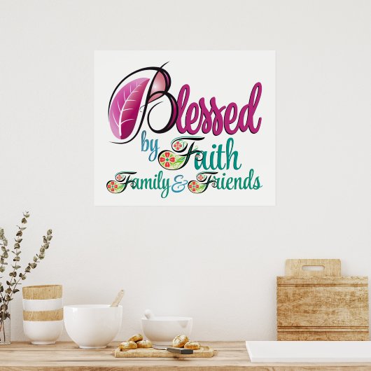 Gezegd door Faith Family Friends Poster (Keuken)