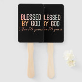 Gezegd door God gedurende 70 jaar Handwaaier (Voorkant en achterkant)