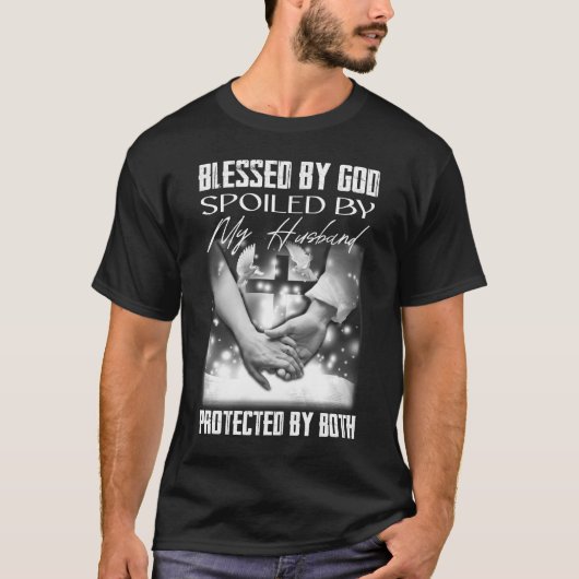 Gezegd door God mijn man beschermd door beide T-shirt (Voorkant)
