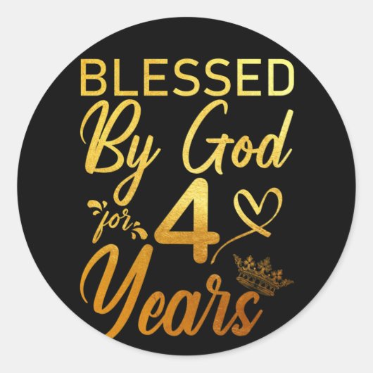 Gezegd door God voor 40 jaar 40ste verjaardag Fait Ronde Sticker (Voorkant)