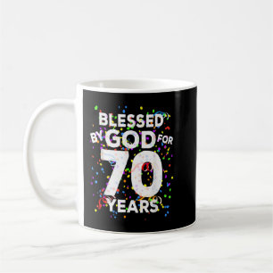 Gezegd door God voor 70 jaar Shirt Happy 70th Birt Koffiemok