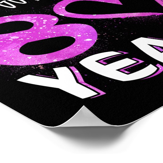 Gezegd door God voor 80 jaar Happy 80th Birthday Poster (Hoek)