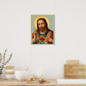 Gezegd hart van het Poster van Jezus Katholieke Li (Keuken)