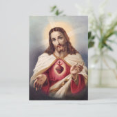 Gezegd hart van Jezus Prayer Card (Staand voorkant)