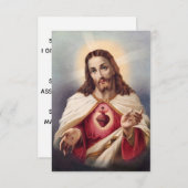 Gezegd hart van Jezus Prayer Card (Voorkant / Achterkant)