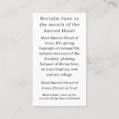 Gezegd hart van Jezus Prayer Card Contactkaartje (Achterkant)