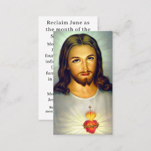 Gezegd hart van Jezus Prayer Card Contactkaartje