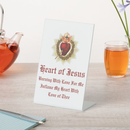Gezegd hart van Jezus Tumelteken Reclamebord Met Voetstuk (Insitu)