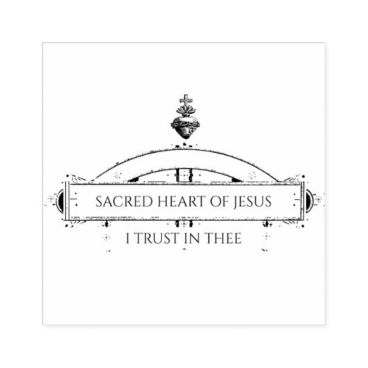 Gezegd hart van Jezus waarop ik vertrouw in de sta Rubberstempel (Afrduk)