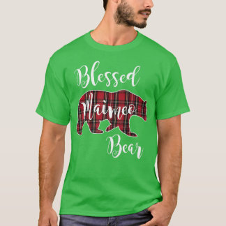 Gezegd met Maimeo Beer Rood met tartan T-shirt