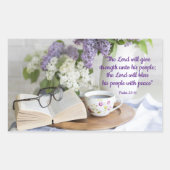 Gezegd met vrede rechthoekige sticker (Voorkant)