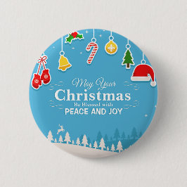 Gezegd met vredes- en vrolijk kerstfeest | Pin-But Ronde Button 5,7 Cm