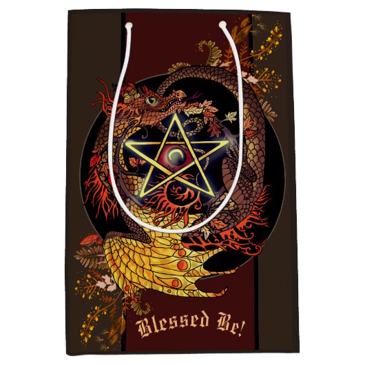 Gezegd om Art Nouveau Pentacle Dragon Medium Gif Medium Cadeauzakje (Voorkant)