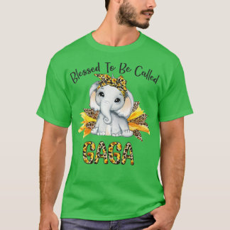 Gezegd om Gaga Sunflower Elephant Mothe te worden T-shirt