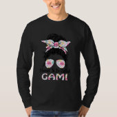 Gezegd om Gami Messy Bun Floral Moeder' te noemen T-shirt (Voorkant)