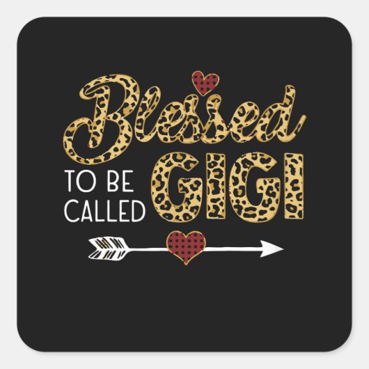 Gezegd om Gigi Leopart Red Pset te noemen Vierkante Sticker (Voorkant)