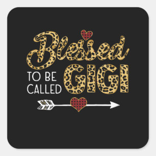 Gezegd om Gigi Leopart Red Pset te worden genoemd Vierkante Sticker