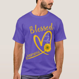 Gezegd om Grammi Heart Sunflower Moeder te worden  T-shirt