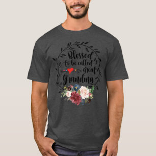Gezegd om grootma Heart floral te noemen T-shirt