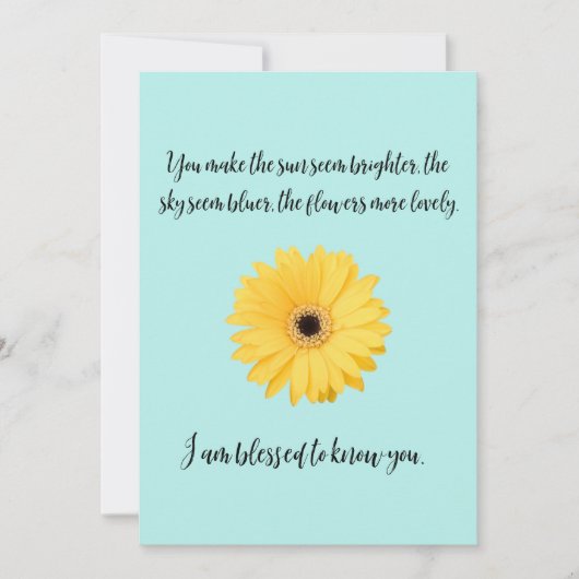 Gezegd om je te kennen bedankkaart (Voorkant)