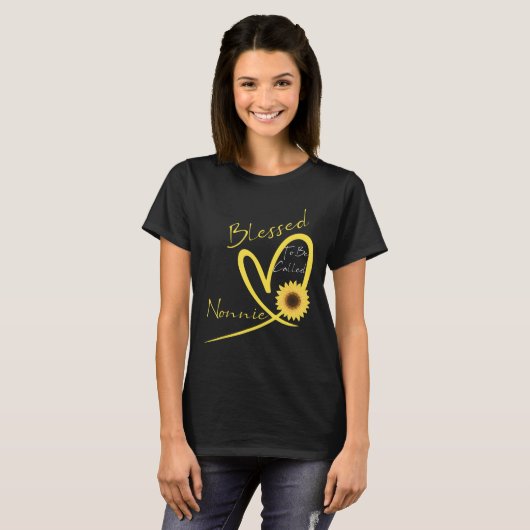 Gezegd om nonnie Sunflower Heart te worden genoemd T-shirt (Voorkant volledig)