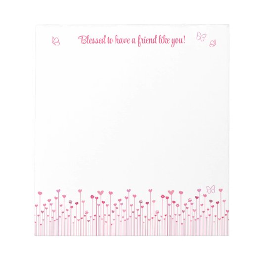 Gezegd om u roze Valentijn te geven Notitieblok (Voorkant)